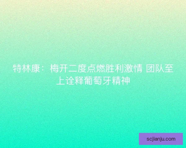 特林康：梅开二度点燃胜利激情 团队至上诠释葡萄牙精神